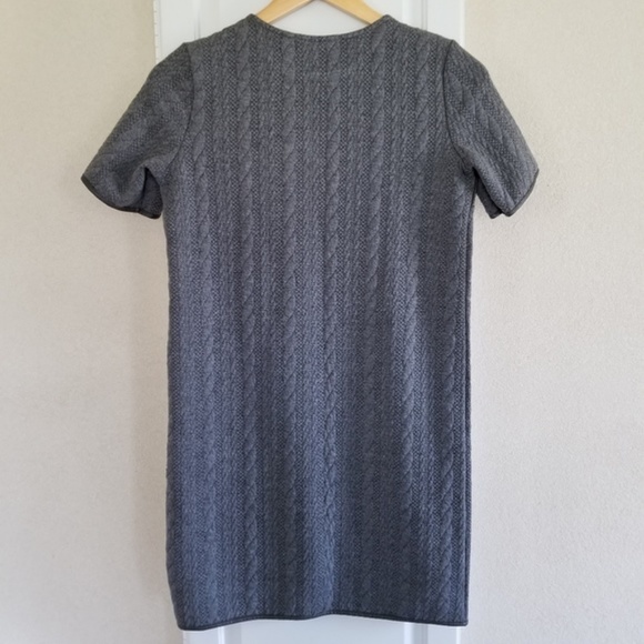 Bishop + Young Gray Faux Leather/Sweater Mini Dress size XS - Picture 4 of 5